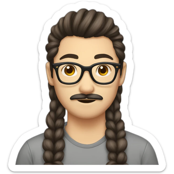 asian-moustache-glasses-ponytail-hairstyle-boyfriend-brune-girlfriend sticker