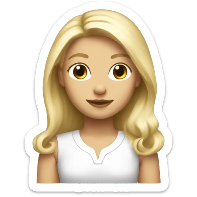 White with blonde hair University of Alabama Crimsonette sticker