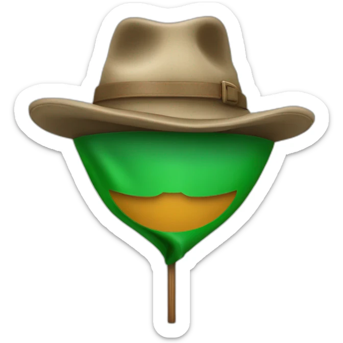 un Emojis avec un pouce en l'air avec un chapeau avec les drapeau de l'irlande sticker