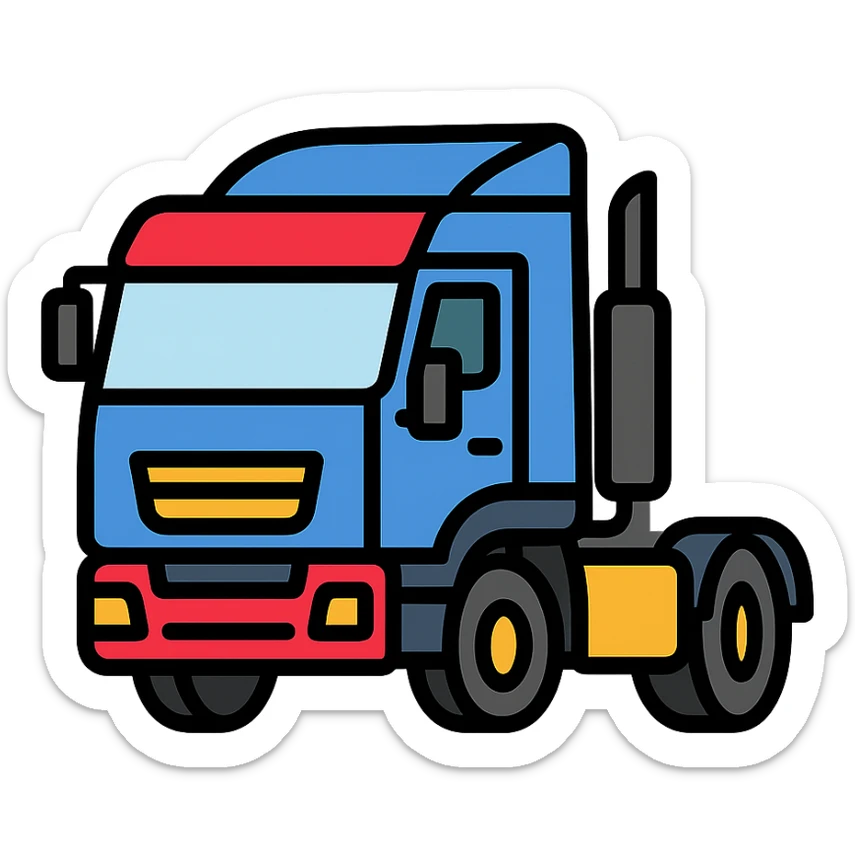 color outline icon of an Iveco Stralis truck sticker