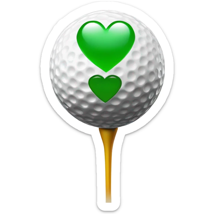 Heart golf sticker