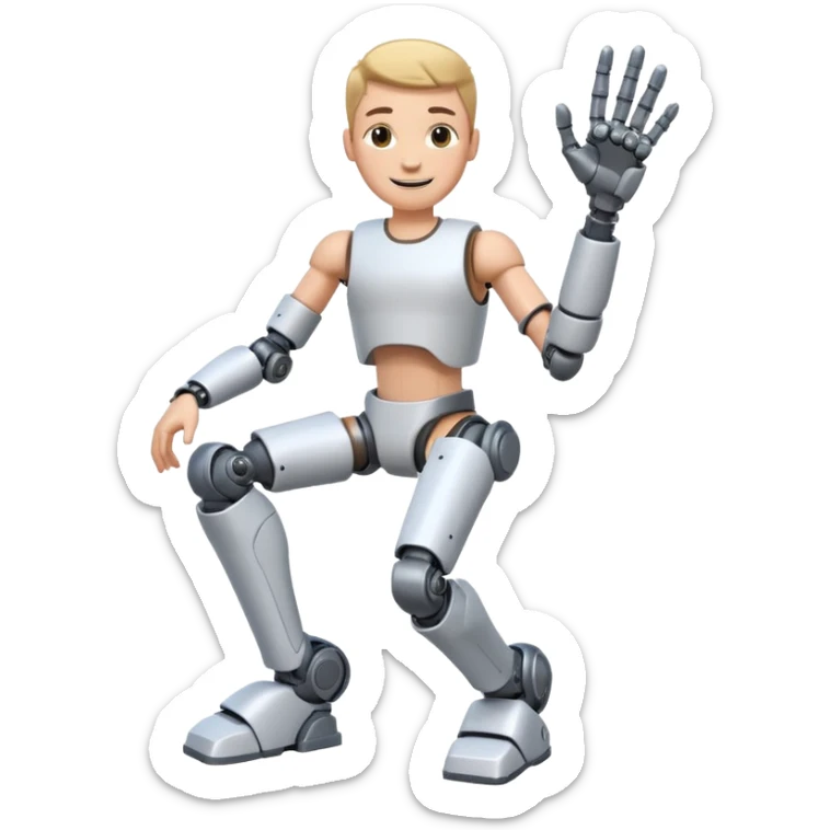 Ich fühle mich fröhlich, weil ich taglich positive Lust habe. Außerdem habe ich gestren Unfall gemacht. Uhhh aber … ich bin stark 💪🏼🦿🦾 sticker