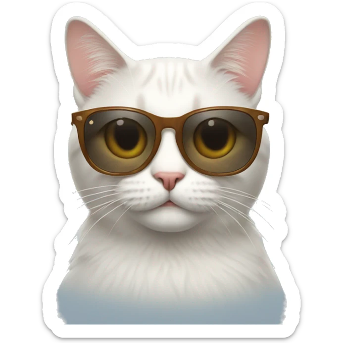 Cat with sunglasses sticker