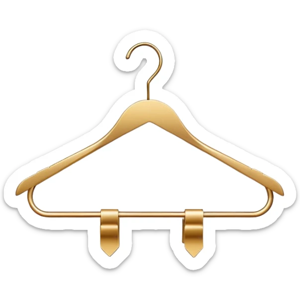 fashion company logo with a stylish clothing hanger sticker