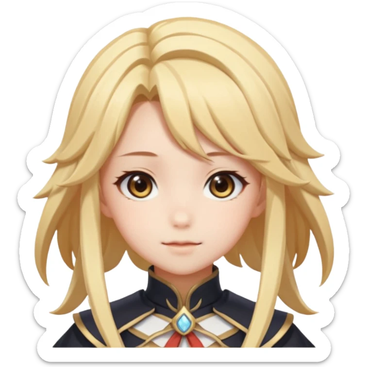 Cute Lumine from Genshin Impact in Photorealistic Hoyoverse Anime Style  sticker