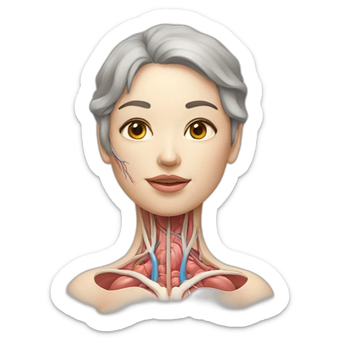 Art of woman's body scheme anatomy sticker