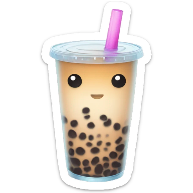 Bubble tea sticker