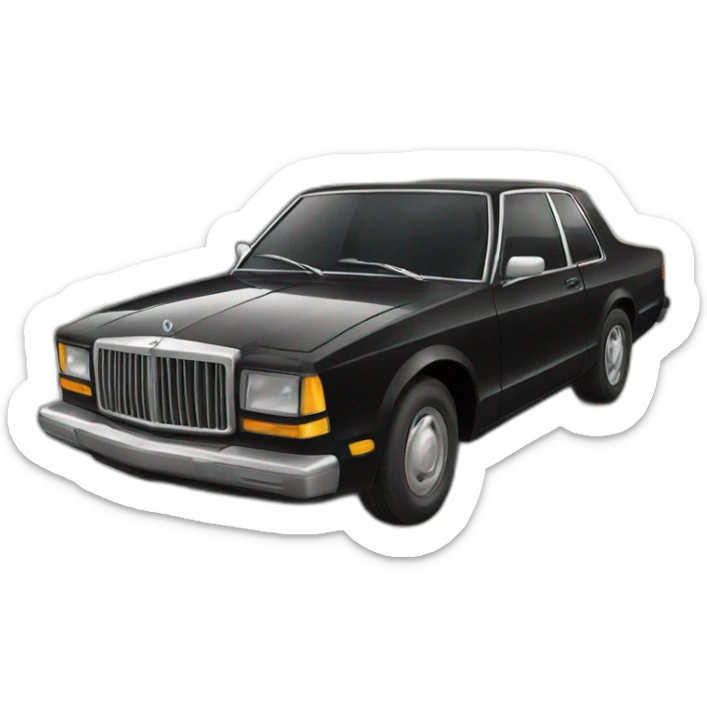 Black car sticker