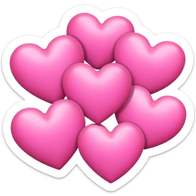 Pink hearts  sticker
