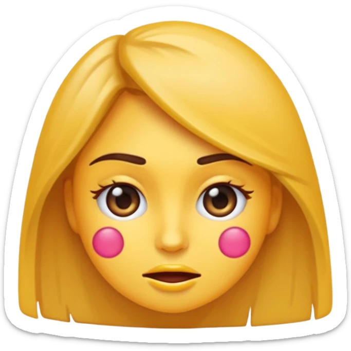 Emoji de una chica muy molesta, ceño fruncido, ojos enojados, brazos cruzados o puños apretados, expresión de frustración intensa, estilo emoji moderno y minimalista, colores planos, fondo transparente. sticker