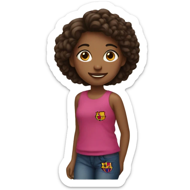 Barcelona girl sticker