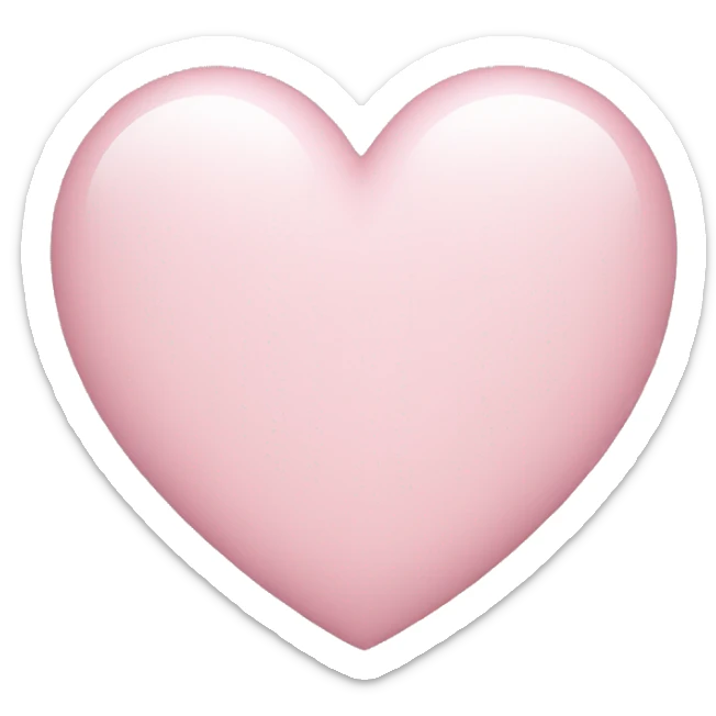 Light pink heart sticker