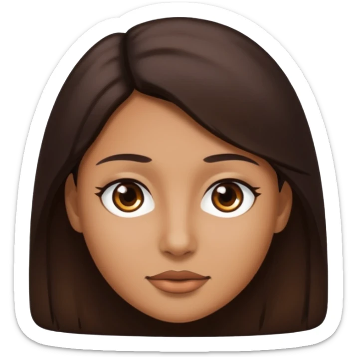 Tan skin dark brown hair dark eyes  sticker