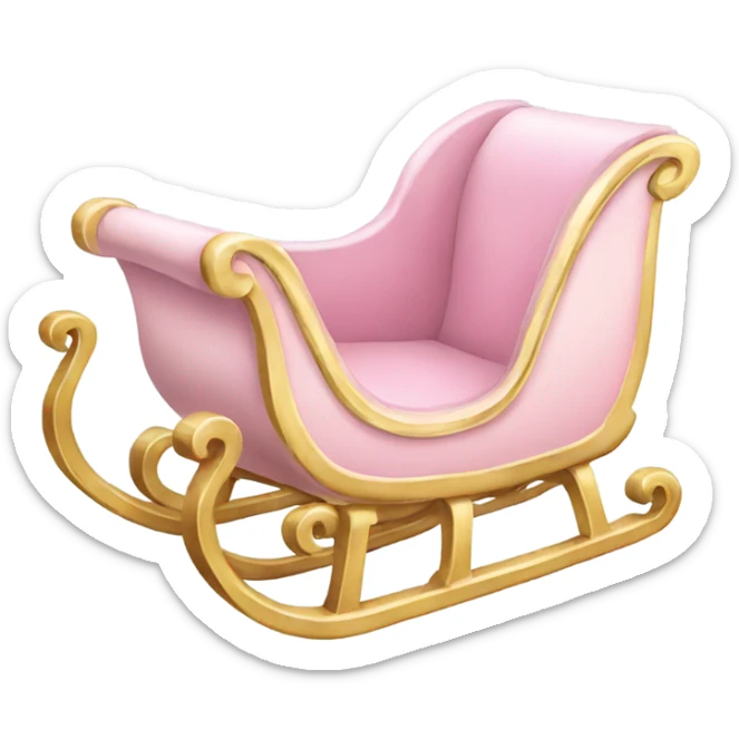 light pink sleigh sticker