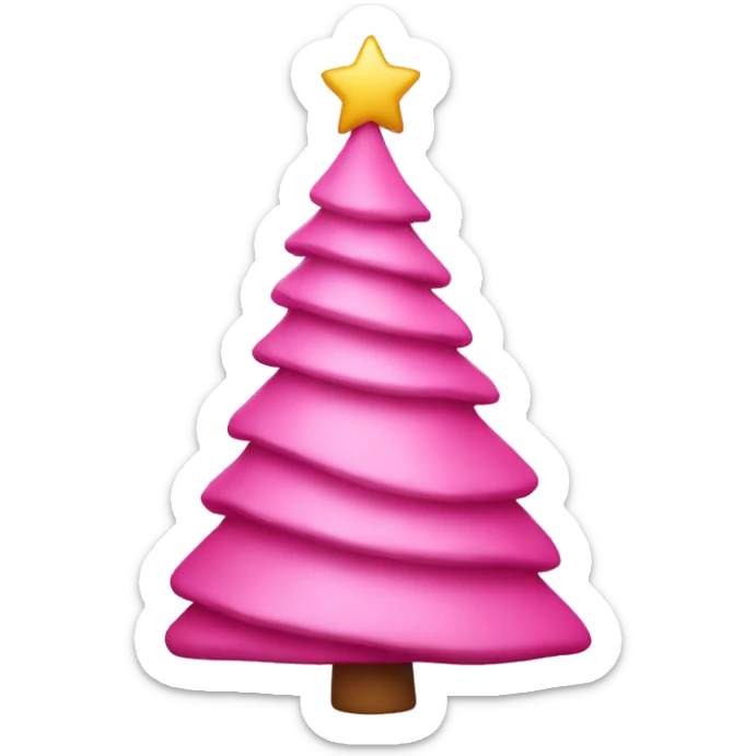 Pink Christmas tree  sticker