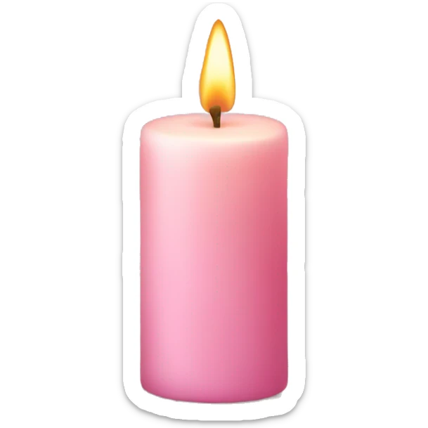 light pink candle sticker