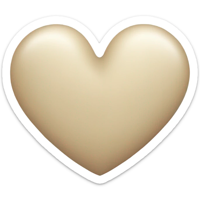 Beige heart  sticker