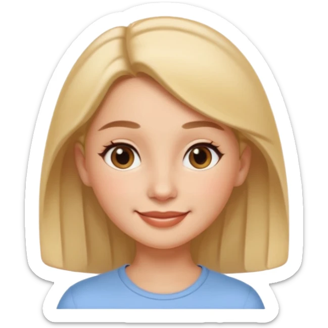 A 3D cartoon woman’s face close-up showing a small shiny nose pin, soft skin tone, gentle smile, smooth lighting, realistic Memoji-style. sticker