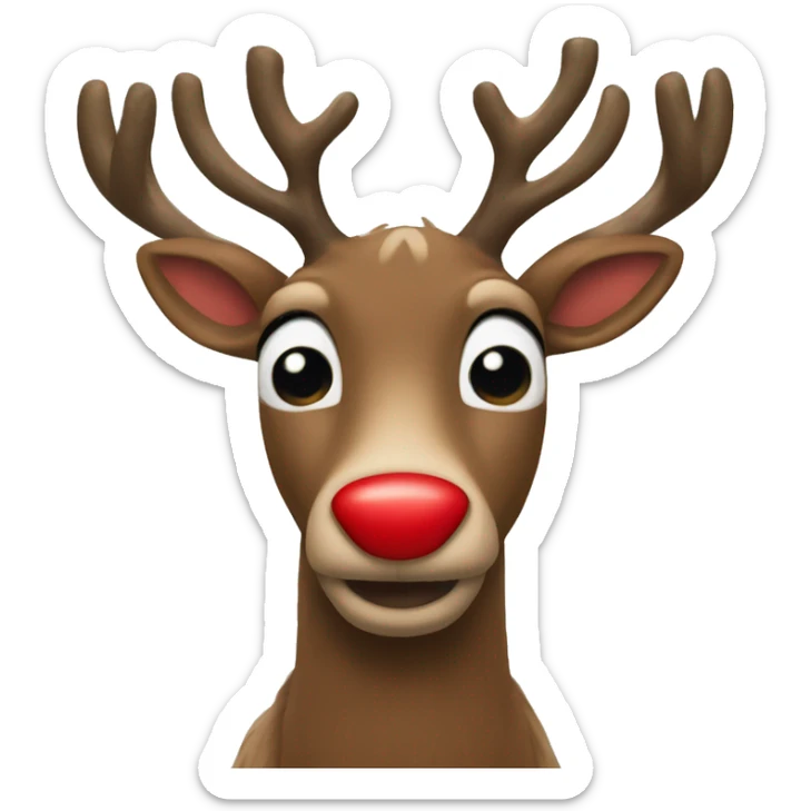 Red Nosed Reindeer sticker