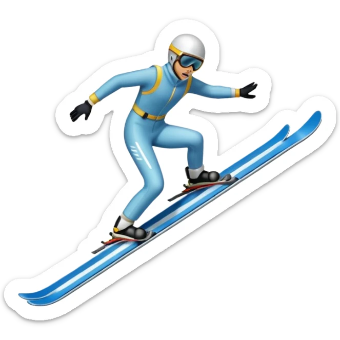chce motikona skoczka z gry deluxe ski jump 2 takiego pixelowego jak w grze sticker
