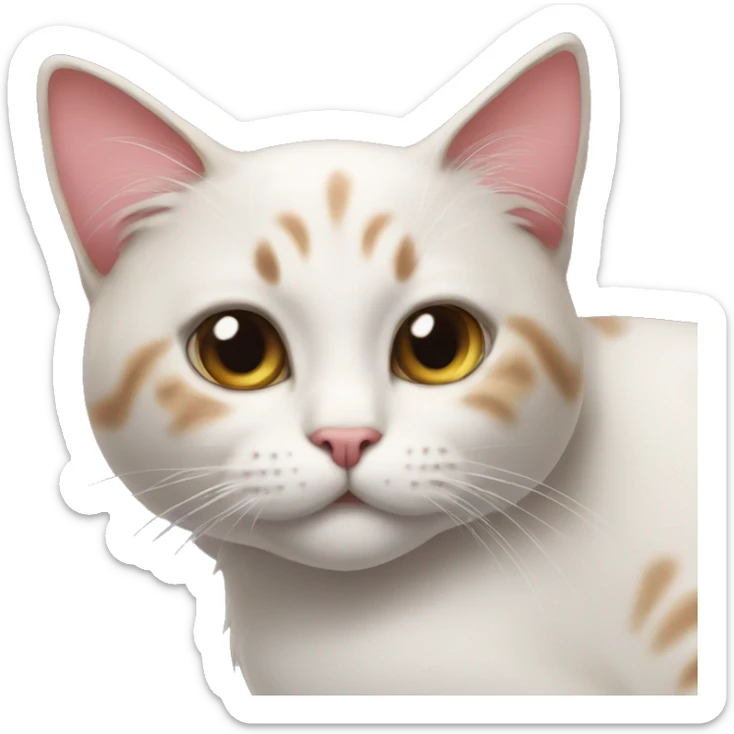 Cat wearing a bow sticker