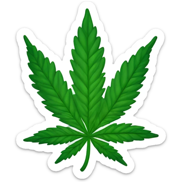 Marijuana leaf sticker