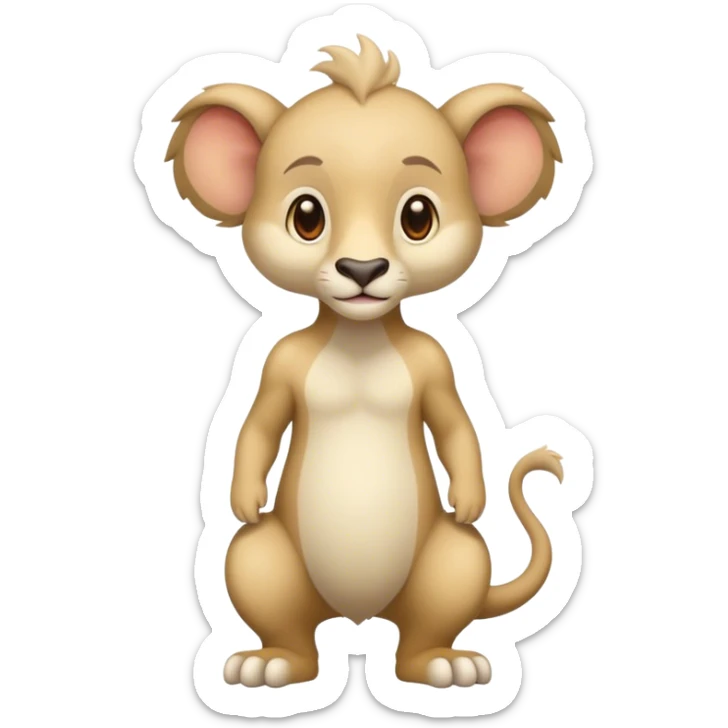 Handsome, gorgeous, beautiful, cute, adorable edgy, animal-creature, full body sticker