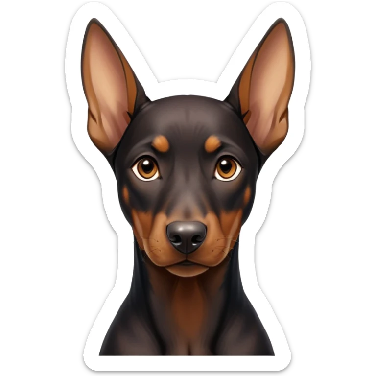 cinematic-noble-doberman puppy-portrait-emoji,-poised-and-regal,-with-a-strong,-athletic-build-and-a-lustrous,-well-groomed-black and tan fur,-deep-set-soulful-brown-eyes,-simplified-yet-sharp-and-sophisticated-features,-highly-detailed, sticker