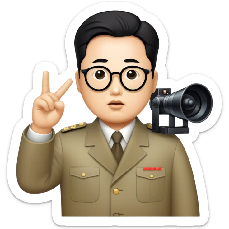 Dear leader Kim Jung Il directs you in his movie sticker