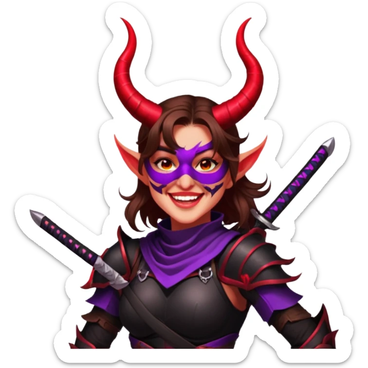 Demon-Horned Warrior sticker