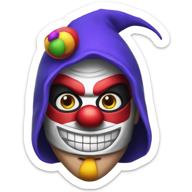 ninja clown sticker