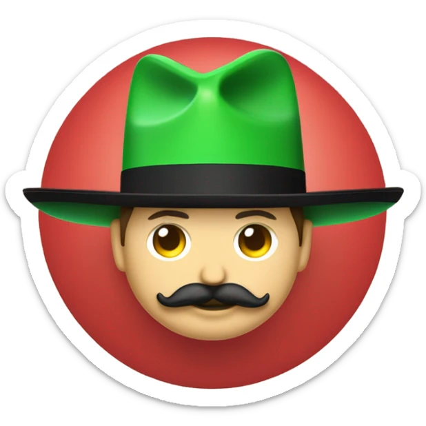  Elon musk eloncho with big mustache and black sombrero mexican hat and Tesla logo red green white Mexican shirt Tesla symbol token sticker