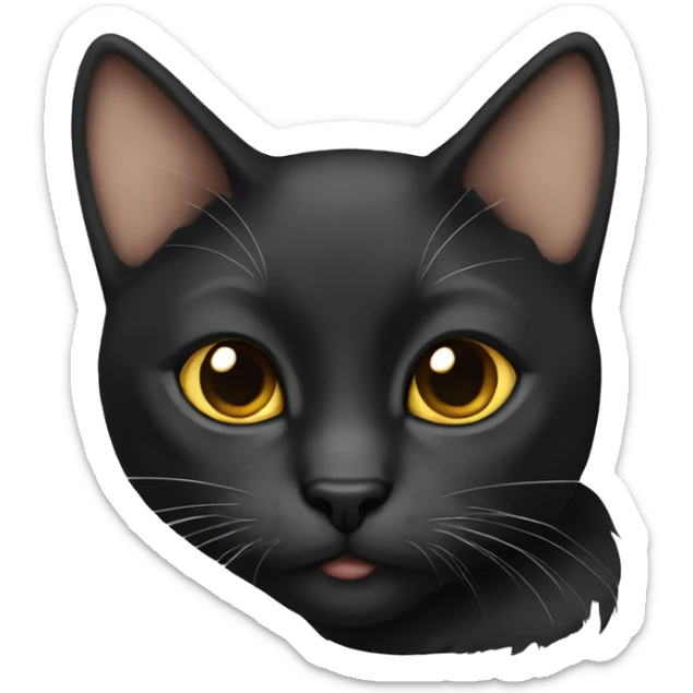 Cat Black  sticker