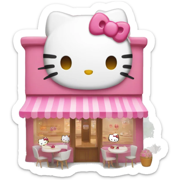 Hello kitty cafe sticker