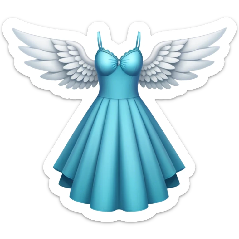 Dress with wings sticker