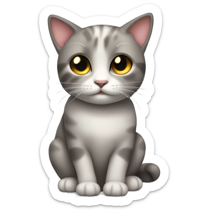 cute cat with sparkling eyes  sticker