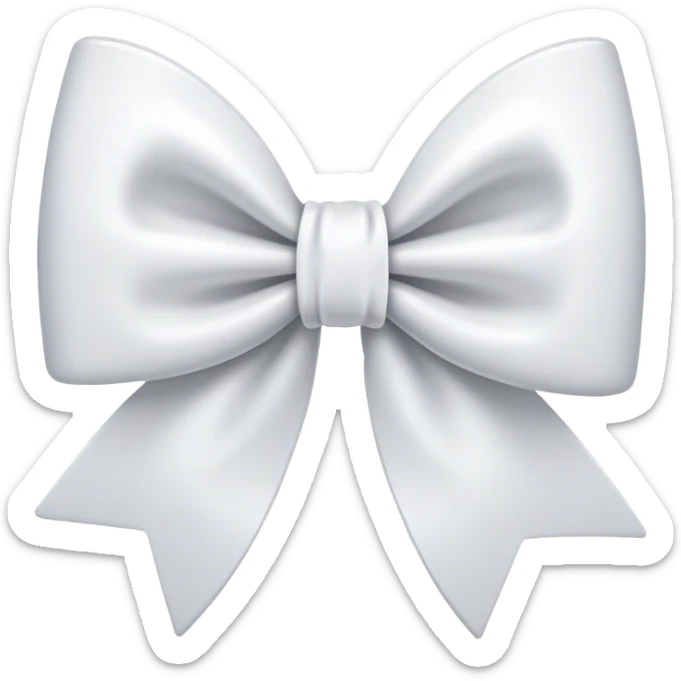 White bow sticker