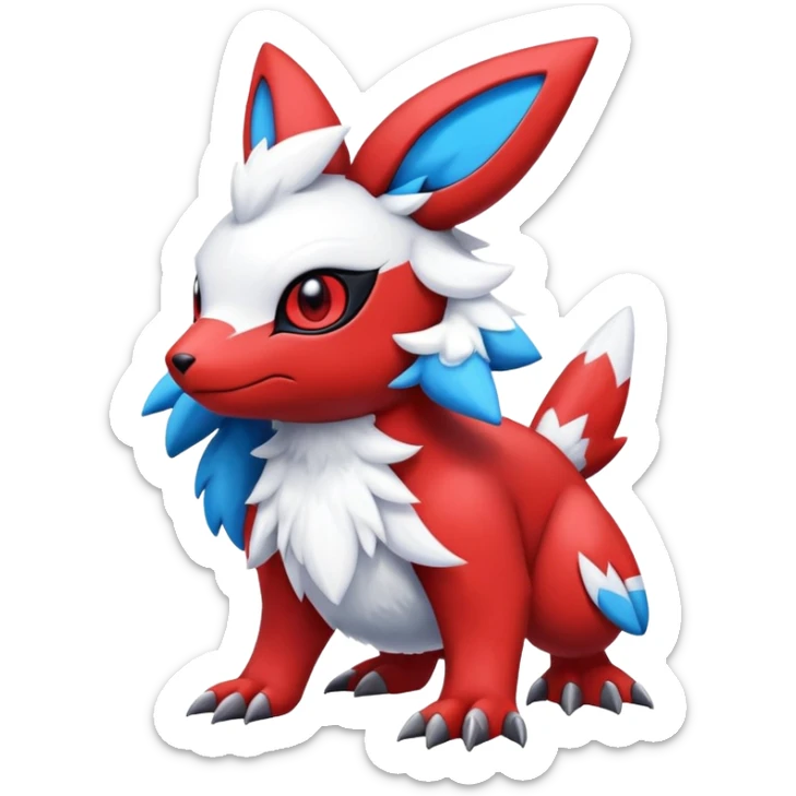  Cute Guilmon-Latias-Umbreon-Fakémon-hybrid-creature (full body)  sticker