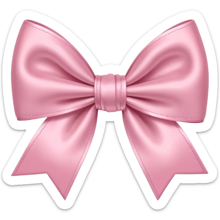Baby pink bow sticker