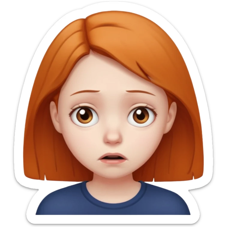 The anxious girl sticker