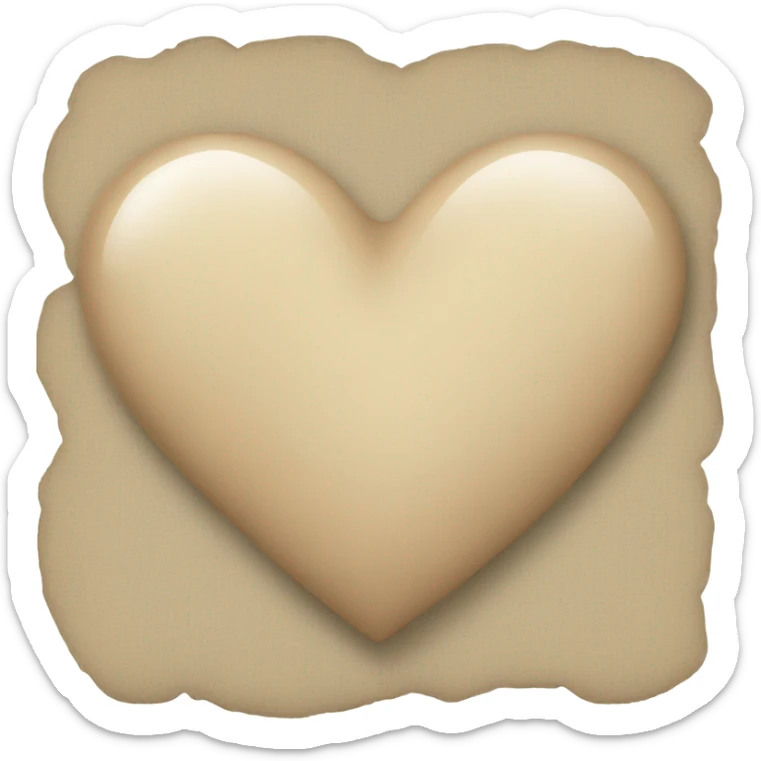 Beige heart  sticker