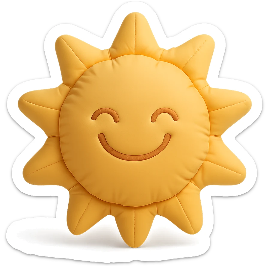 smiling sun sticker