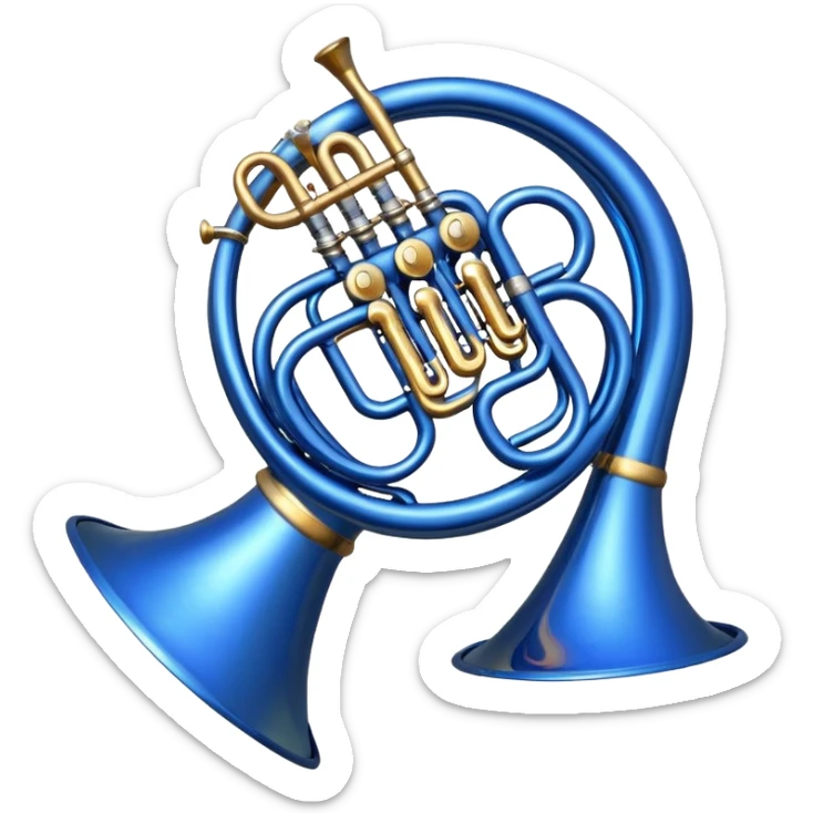 i want an emoji of a blue french horn music from the tv show how i met your mother sticker