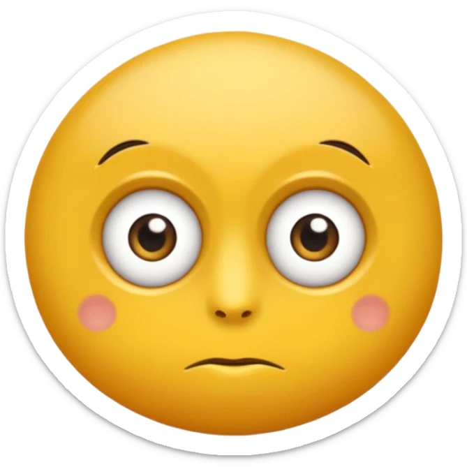 Hazme una carita redonda  amarilla aturdida con un porro en la boca sticker