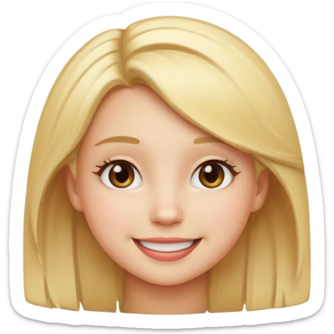 A baddie girl giving cute vibes but don't make it look like more of a human emoji more of a emoji a regular emoji sticker