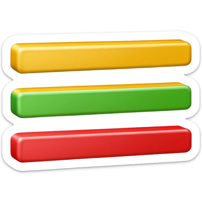 i want an hp bar for my discord bot which is text fight bot, i want a total of 3 emojis, left edge of hp bar, right edge of hp bar, middle of hp bar, i want the hp bar to look good and clean, it should look more like a hardcore hp bar sticker