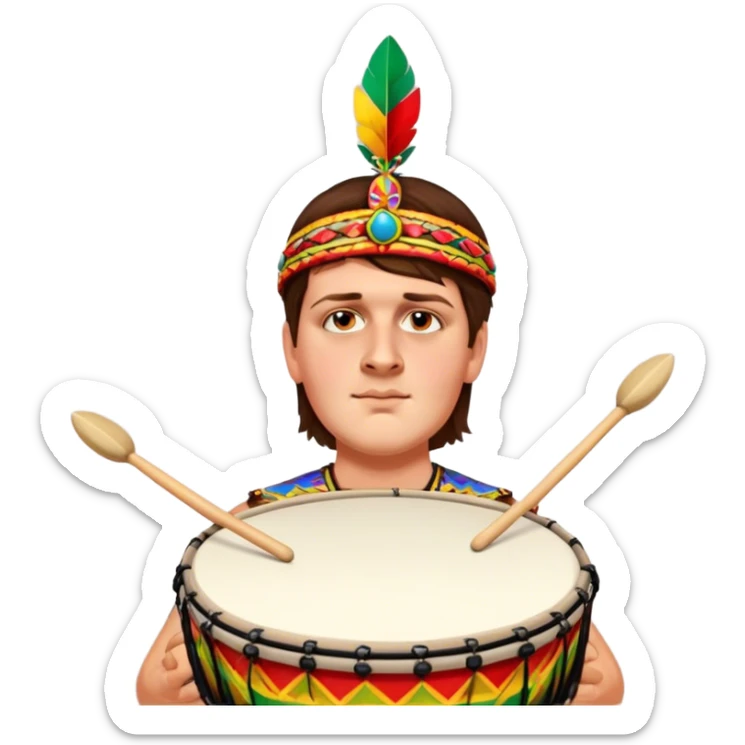 Festive Drummer sticker
