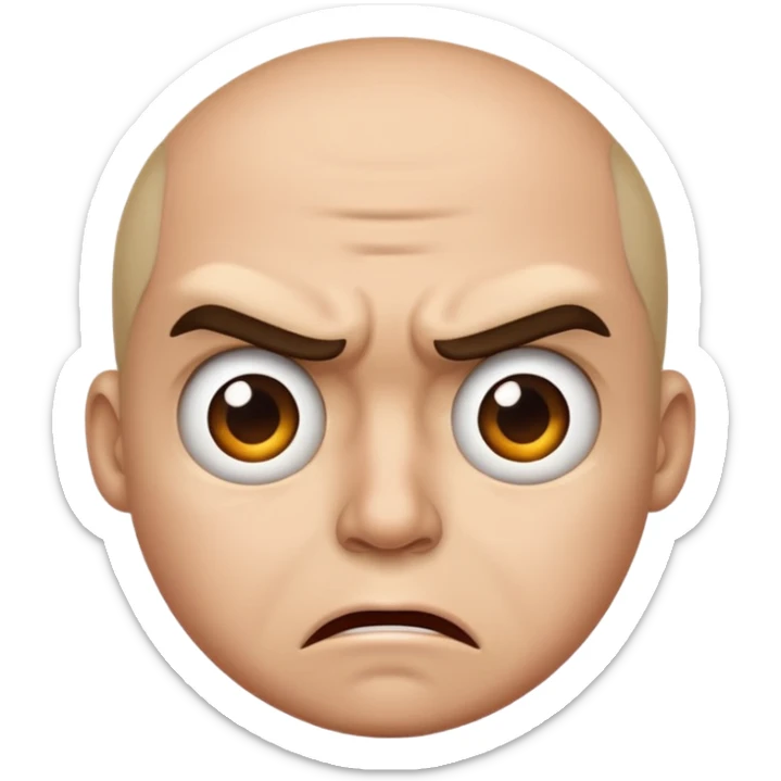 I need you to make an emoji of the gen z stare, like confusion, disgusted and kinda angry sticker