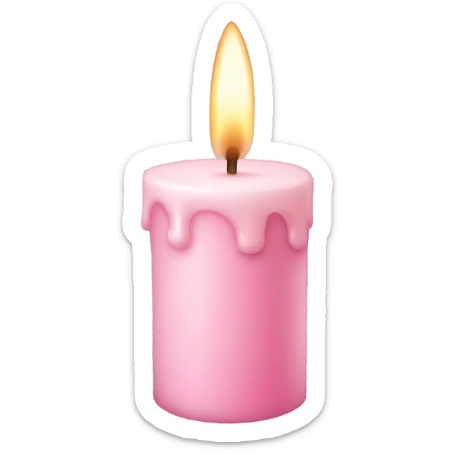 light pink candle sticker