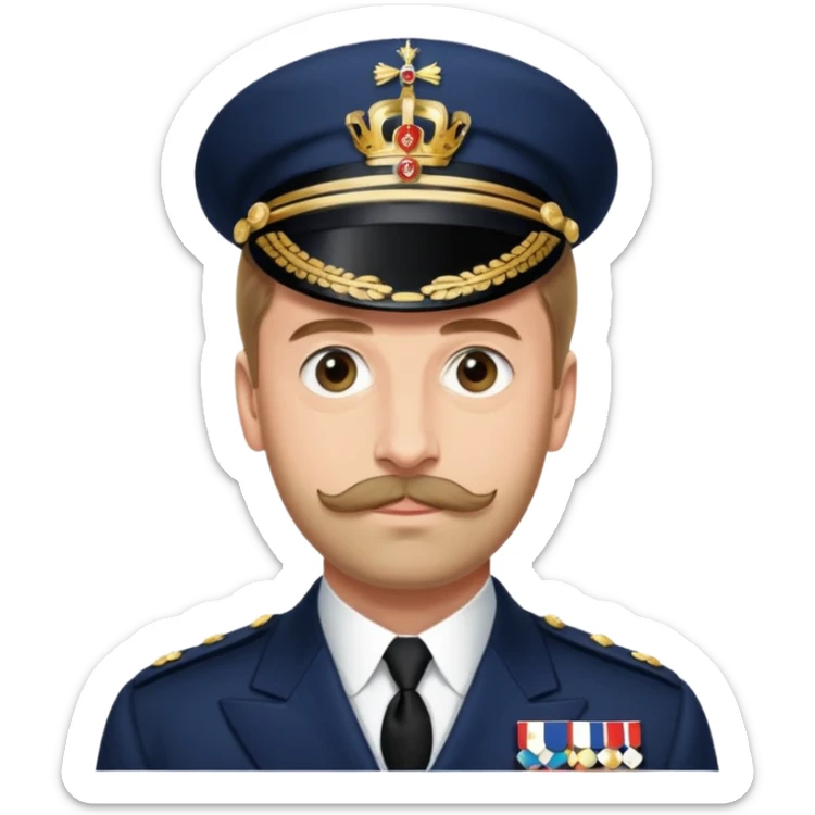 Prince George Duke Of Kent 5th Son of King George V but he don't have beard and moustache and he is husband of Princess Marina Of Greece And Denmark sticker